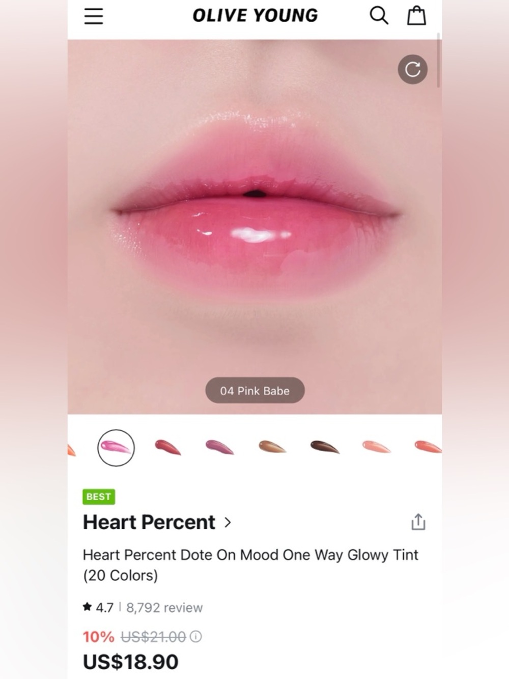 Heart Percent One Way Glowy Tint - Picture 4 of 4